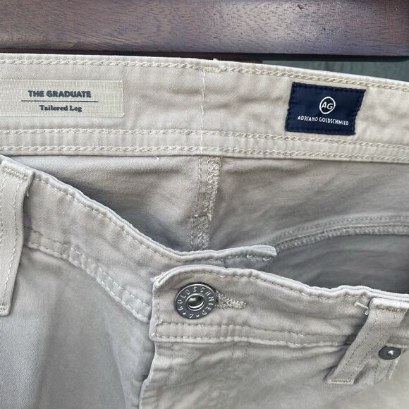 AG Adriano Goldschmied The Graduate Khaki Pants Men’s Size 33 X 32 READ - Picture 6 of 7